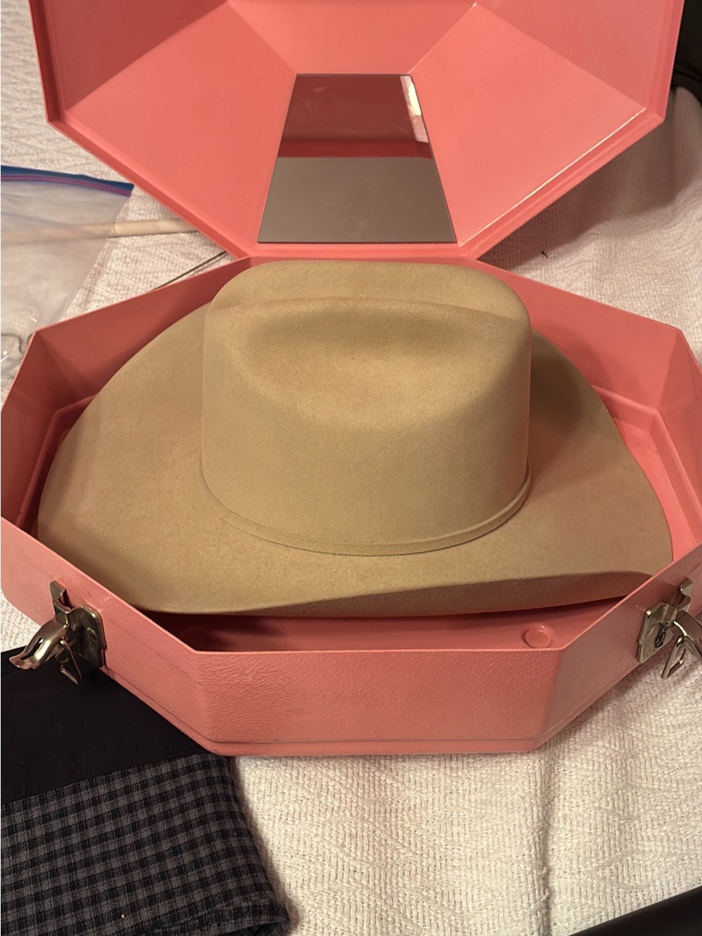 Classic Wide Brim Felt Hat - Tan